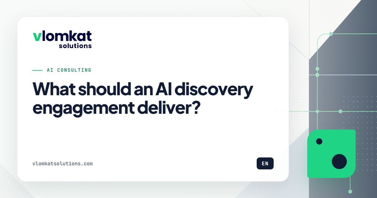 AI discovery engagement deliverables