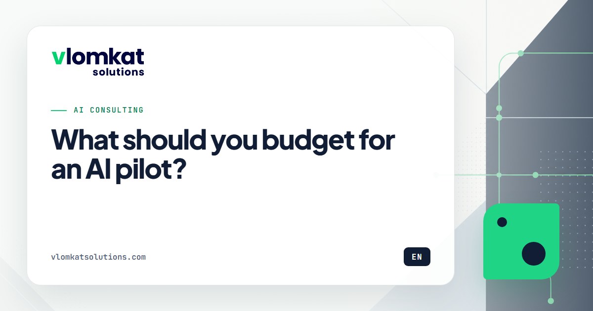 Budgeting for an AI pilot