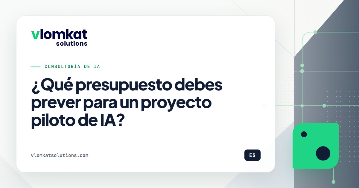 Presupuesto para un proyecto piloto de IA